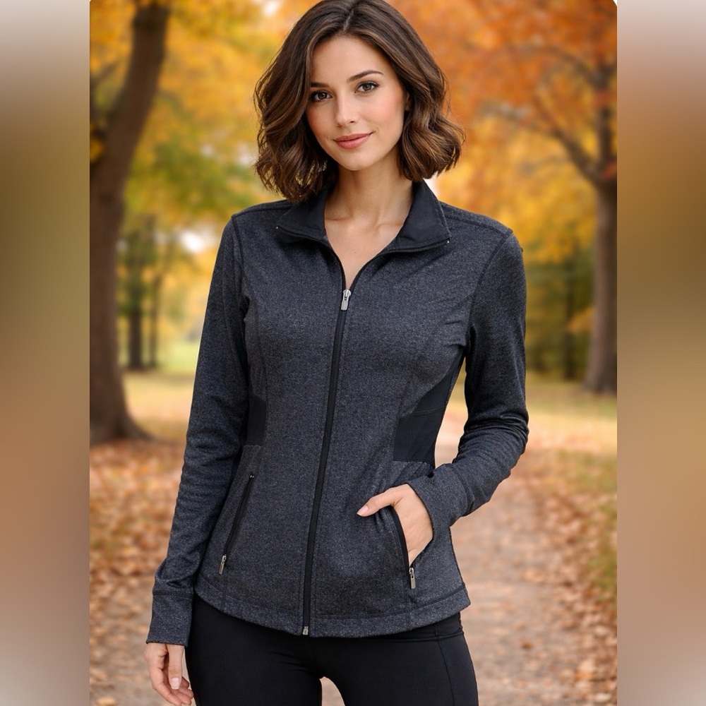 Old Navy Women's Gray Zip Up Activewear Jacket Size Medium